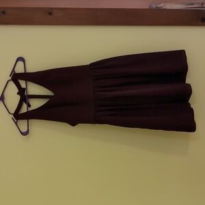 WHIT Deep Burgundy Backless Dress